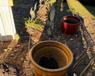 Planters and yard art