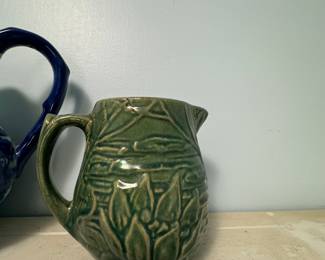 Vintage McCoy Pottery water lily pitcher 124 1930's piece