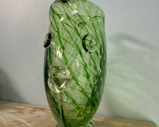 Vintage Murano Italy Blown Art Glass Fish Vase