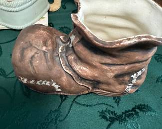 Brown boot planter