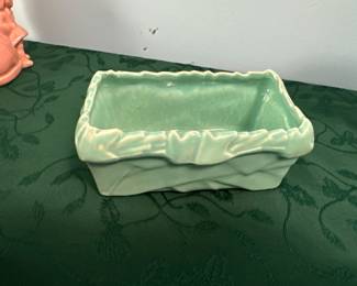 Vintage McCoy Pottery Turquoise Rectangular planter