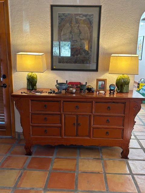 Indo-Asian Sideboard, World Market Elephant Lamps (3), Items for your alter 