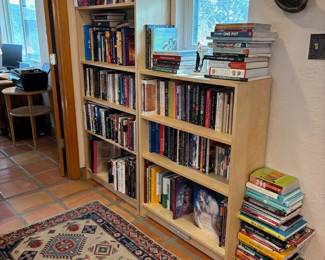 Books and Book shelves: Spirtuality, Astrology, Esoterica, Cookbooks, more