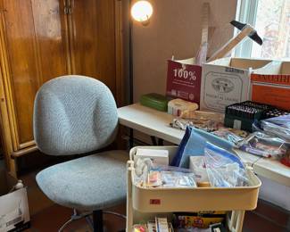 Studio supplies, carts, painting, drawing, etc