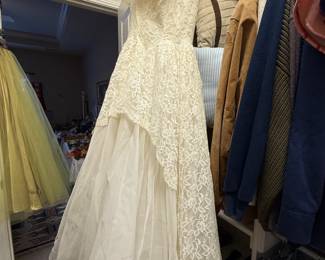 Vintage wedding dress with veil