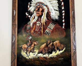 Black Velvet painting - MONSE signed