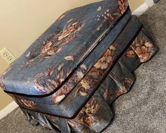 Floral Print Bedroom Ottoman