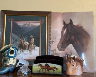 cowboy/horse art