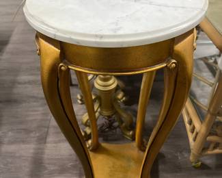 Marble and Gold Small Table