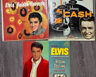 Elvis and Johnny Cash Vintage Vinyl