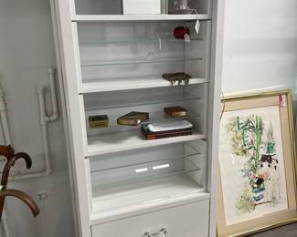 White wooden display