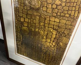 Abstract Gold Tone Artwork