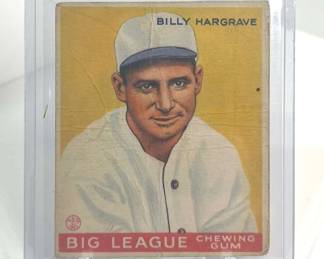 1933 Goudey Billy Hargrave Card Authentic