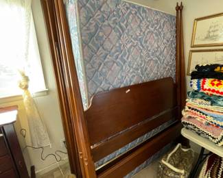 	#27	Henkel Harris Solid Wild Black Cherry Canopy Queen Bed Frame - 	 $ 800.00 																											
	#28	Queen Mattress and Box Spring 	 $ 50.00 																											