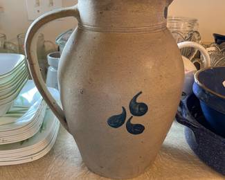 	#73	Salt Glazed Cobalt Blue Pitcher 12"	$120.00																											