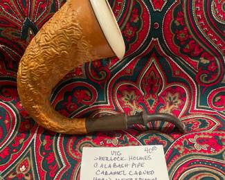 #209		Vintage Sherlock Holmes Calabash Pipe 	$40.00																										