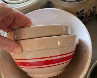	#94	Set of 3 Red Ribbon Mixing Bowls "Old Mountain"	$60.00																											
