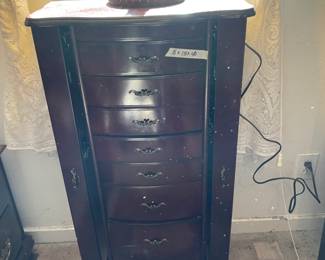 	#26	Jewelry Armoire - 8 drawers, 2 doors - 18x15x40	 $ 25.00 																											