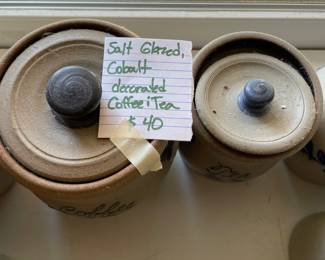 	#86	Salt Glazed Cobalt Coffee + Tea - Set	$40.00																											