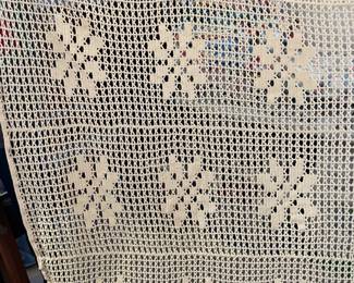 	#54	Hand Crochet Coverlet - Cream 105"x76" 	 $ 40.00 																											