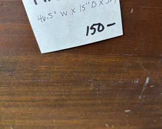 	#126	Pine Church Pew - 46.5x15x35	$150.00																											