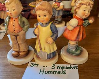 	#110	Set of 3 Miniature Hummels #2	$20.00																											