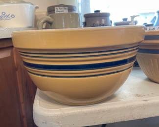	#78	Yellow and Blue Striped Dough Bowl	$20.00																											
