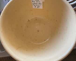 	#91	ME Ovenware USA Pottery Bowls - 12" + 14" (as is staining)	$65.00																											