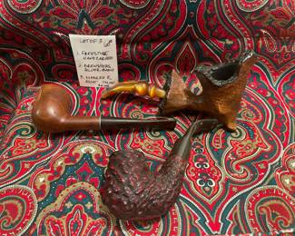 #211		Lot of 3 - Pipes 	$60.00																											