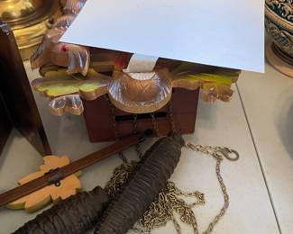 	#122	German Cuckoo Clock w/weights untested - *as is*	$50.00																											