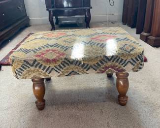 	#35	Small Footstool w/wood legs	 $ 25.00 																											