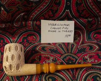 #195		Meerschaum Carved Pipe - Turkey	$35.00																											