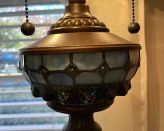 	#47	Tiffany Style - Floral Floor Pull Tab Lamp 63"	 $ 175.00 																											