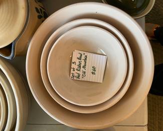 	#94	Set of 3 Red Ribbon Mixing Bowls "Old Mountain"	$60.00																											