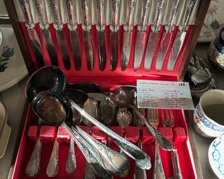 	#151	International Silver Co. - Flatware set of 12 w/serving utensils	$125.00																											