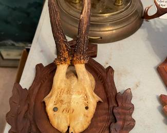 	#124	Black Forest Deer Antler Horn Trophy - 1914 	$25.00																											