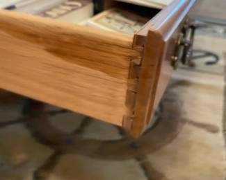 	#37	Carved Wood "Maple?" Coffee Table - w/1 drawer - 52x20x16	 $ 75.00 																											