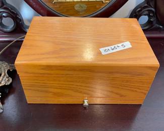 	#43	Wood Jewelry Box - 10x6.5x5	 $ 18.00 																											