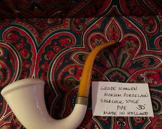 #171		Geode Waagen Mokum Porcelain Sherklock Style Pipe	$30.00																											