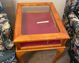	#8	Glass Shadow Box Display Cabinet - 17.5x23x24	 $ 75.00 																											
