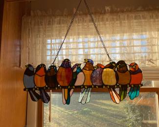 	#51	Tiffany Style - Bird Window Hanging	 $ 40.00 																											