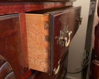 	#18	Chest of Drawers - 9 drawer dresser. dovetailed drawers 56.5x21.5x35	 $ 100.00 																											