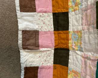 	#53	Scrappy Quilt - Hand made *as is tears* 80x92	 $ 50.00 																											