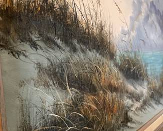 	#107	Sand Dune Ocean Painting - 30 x 24 Signed "Paulette"	$50.00																											