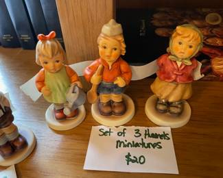 	#113	Set of 3 Miniature Hummels #4	$20.00																											