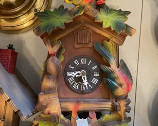 	#121	Small German Cuckoo Clock w/weights untested	$60.00																											