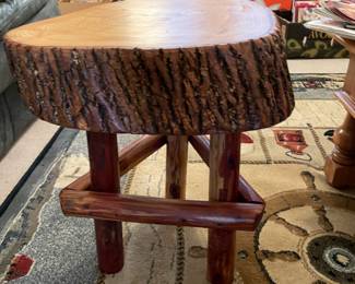 	#6	Rustic Tripod Farm Stool - 17x19	 $ 40.00 																											