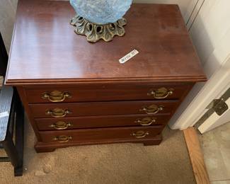	#33	Henkel Harris - Black Cherry Night Stand 4 drawers - 24x14x23	 $ 400.00 																											