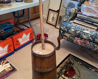 	#106	No. 1 5 Gallon - Antique Butter Churn	$60.00																											