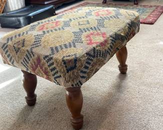 	#35	Small Footstool w/wood legs	 $ 25.00 																											